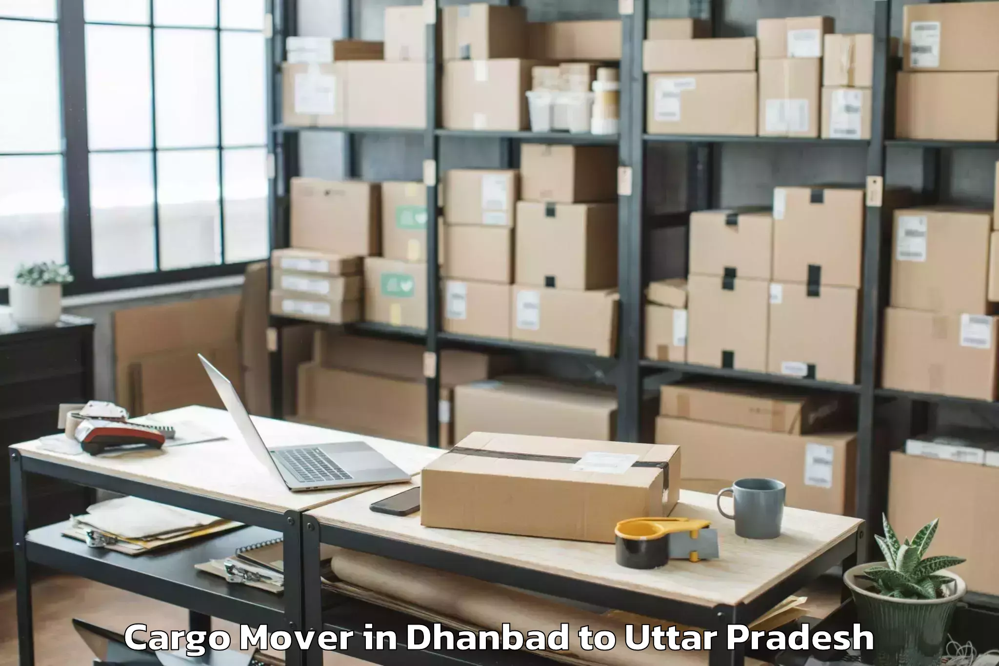 Easy Dhanbad to Bansdih Cargo Mover Booking